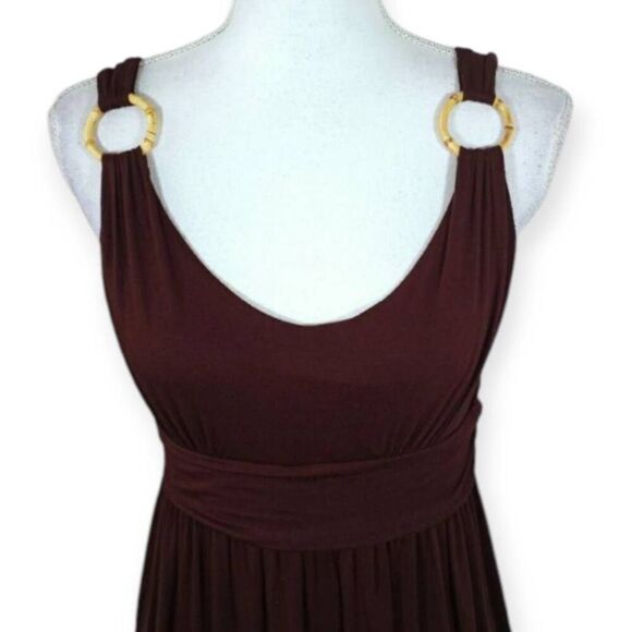 KENNETH COLE REACTION BROWN DRESS SZ.M EUC - Picture 2 of 7